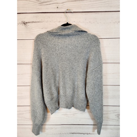 Rachel Zoe Womens Gray Knit Long Sleeve Button Front Cardigan Sweater Size Small - Picture 2 of 6